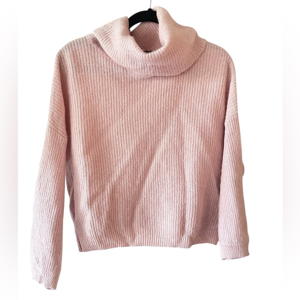 Anthropologie x Selected / Femme Wool Blend Knit Pink Cowl Neck Sweater Small